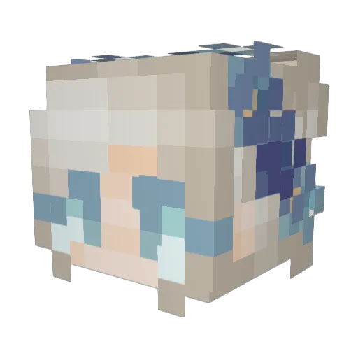 elcis Minecraft avatar head, 3D render