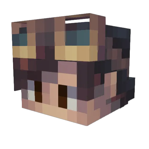 elcoe Minecraft avatar head, 3D render
