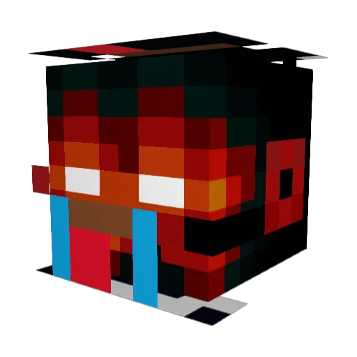 elctro_dog Minecraft avatar head, 3D render
