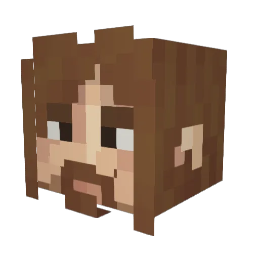eldidico Minecraft avatar head, 3D render