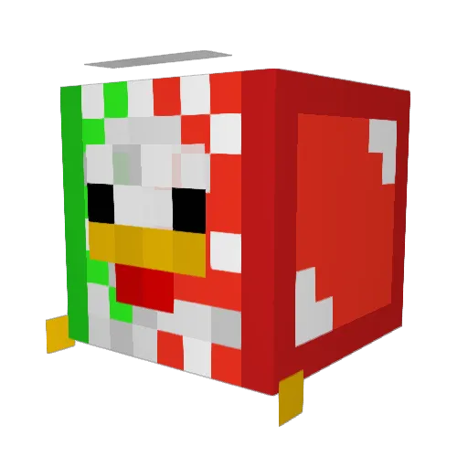 eldre Minecraft avatar head, 3D render