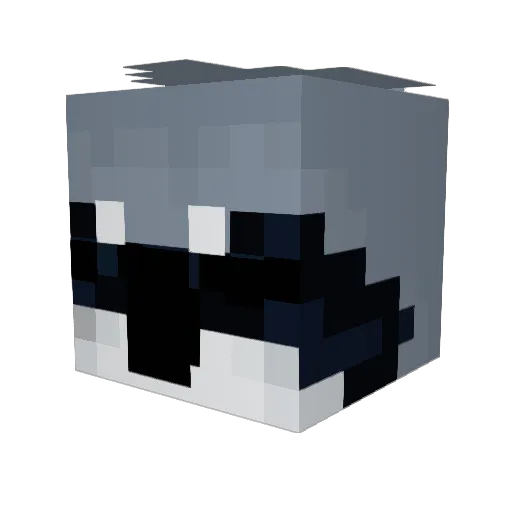 eldritchdeer Minecraft avatar head, 3D render