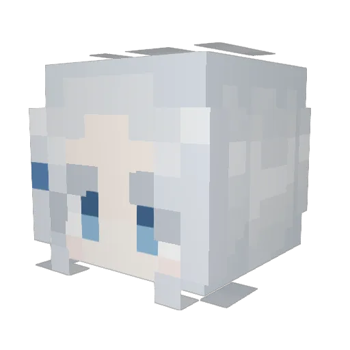 eleFxZ Minecraft avatar head, 3D render
