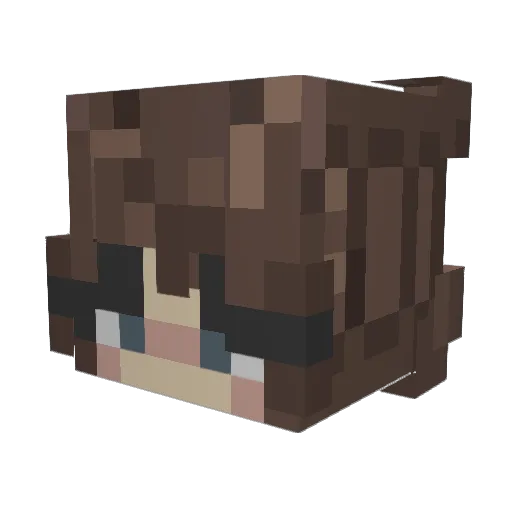 eleanote Minecraft avatar head, 3D render