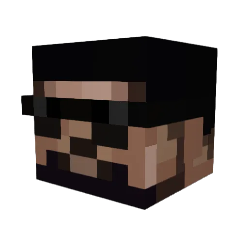 elecps Minecraft avatar head, 3D render