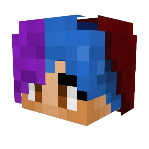 electricAmarble Minecraft avatar head, 3D render