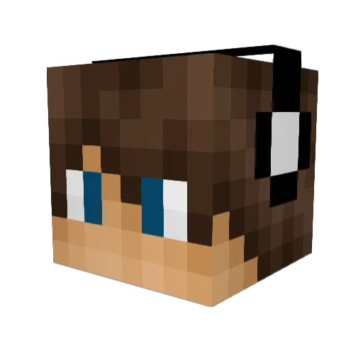 electric_cable Minecraft avatar head, 3D render