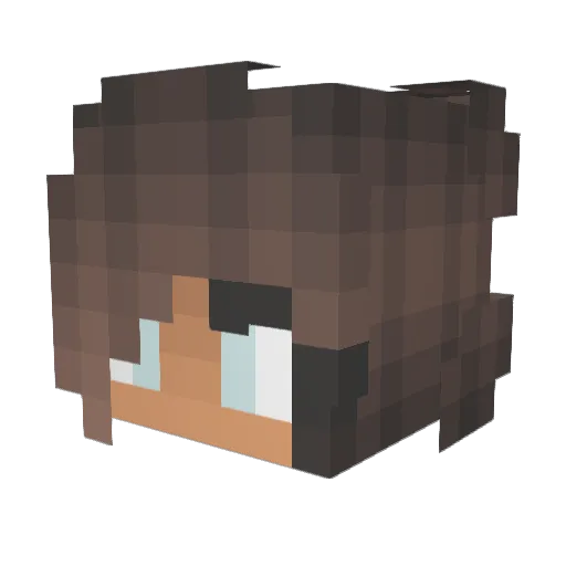 electric_dove Minecraft avatar head, 3D render