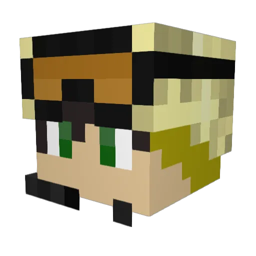 electric_shadows Minecraft avatar head, 3D render