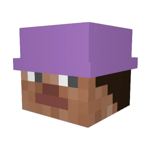 electric_van Minecraft avatar head, 3D render