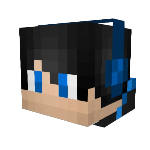 electricawesome Minecraft avatar head, 3D render