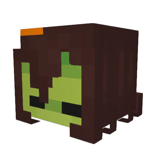 electricmoss Minecraft avatar head, 3D render