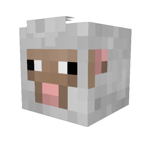 electricspit Minecraft avatar head, 3D render