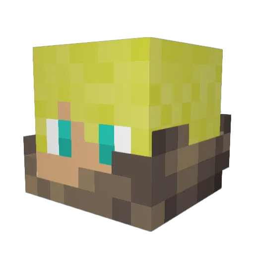 electro_wave Minecraft avatar head, 3D render
