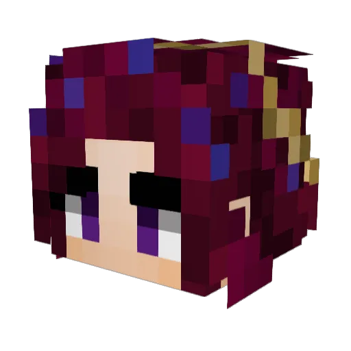 electroathena Minecraft avatar head, 3D render