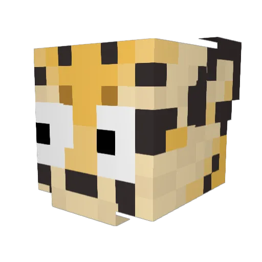 electrophilicity Minecraft avatar head, 3D render