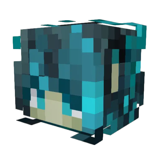 elegant3_ Minecraft avatar head, 3D render