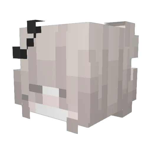 elegantia Minecraft avatar head, 3D render