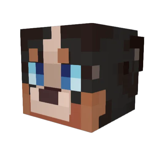 elegantpooch Minecraft avatar head, 3D render