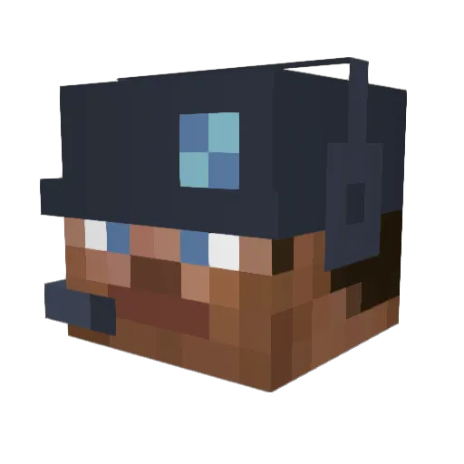 elegrantt Minecraft avatar head, 3D render