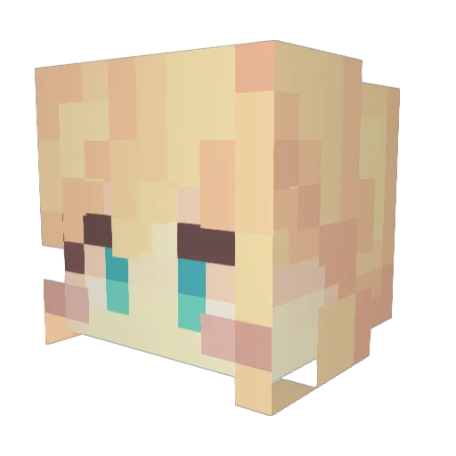 elektinoir Minecraft avatar head, 3D render