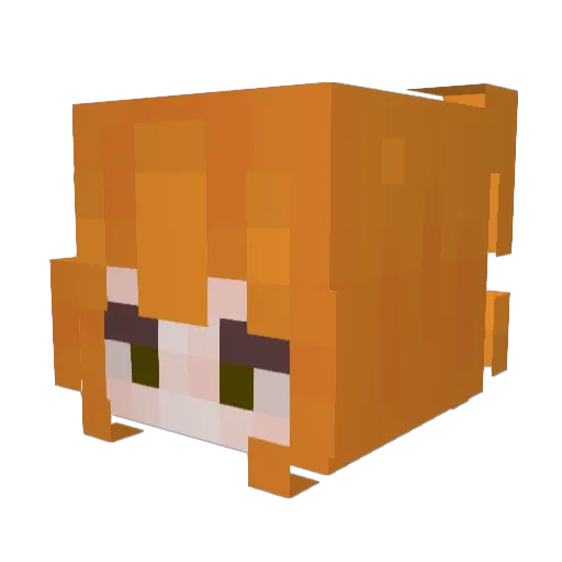 elelee Minecraft avatar head, 3D render