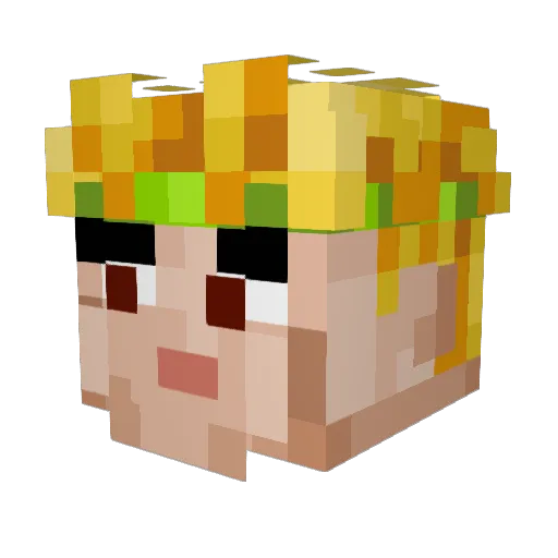elelmon Minecraft avatar head, 3D render