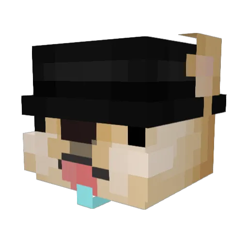 elemantel Minecraft avatar head, 3D render