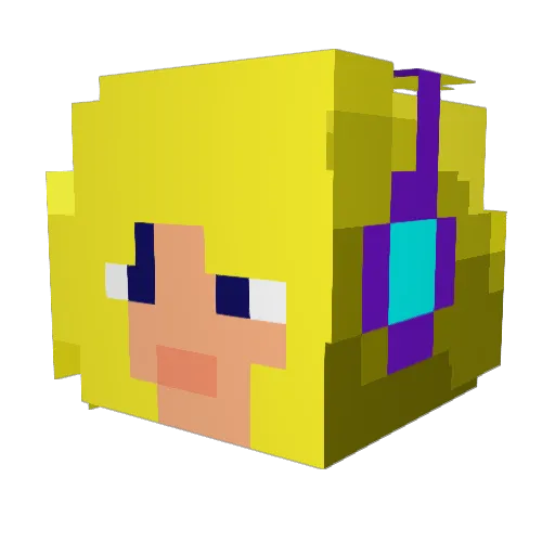 elemental24 Minecraft avatar head, 3D render