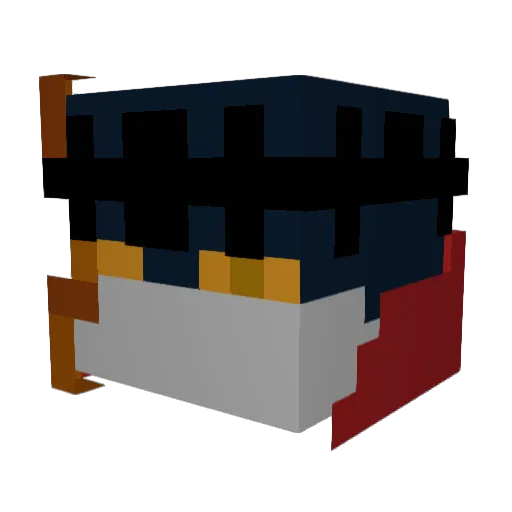 elementallugia Minecraft avatar head, 3D render
