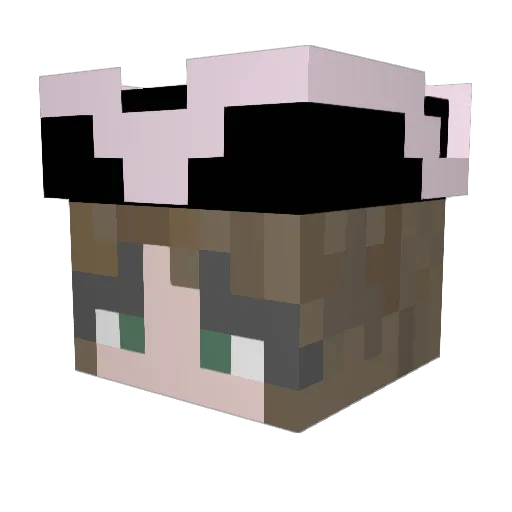 elementalwinds Minecraft avatar head, 3D render