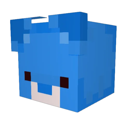 elements_aspect Minecraft avatar head, 3D render