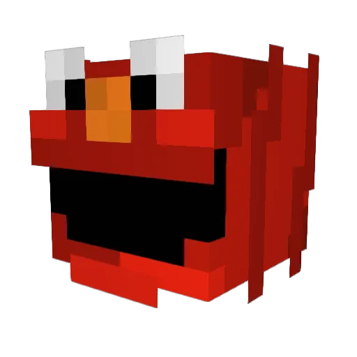 elemoo Minecraft avatar head, 3D render