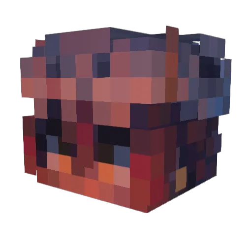 elemr Minecraft avatar head, 3D render