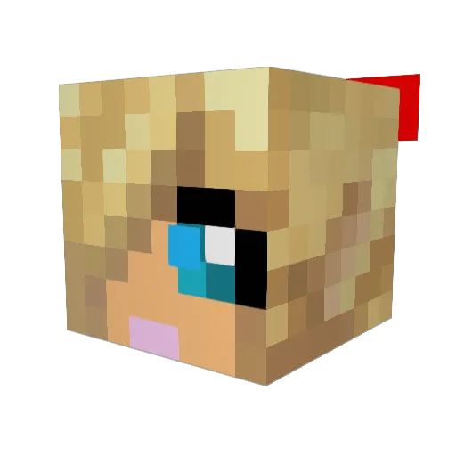 elena187 Minecraft avatar head, 3D render