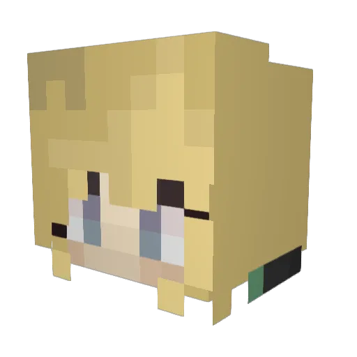 elena_007 Minecraft avatar head, 3D render