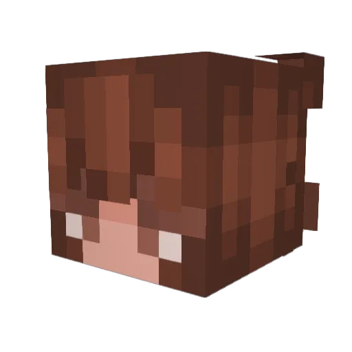 elenabeans Minecraft avatar head, 3D render