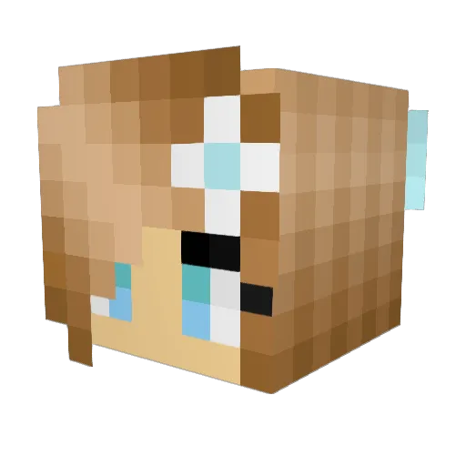 elenagiddins Minecraft avatar head, 3D render
