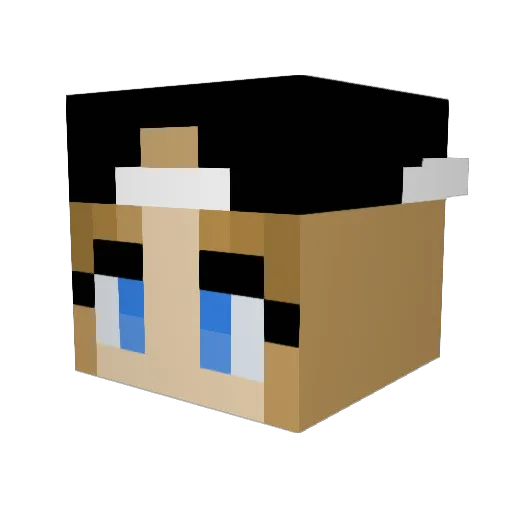 elenamayyy Minecraft avatar head, 3D render