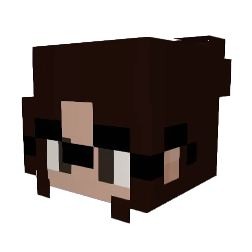 elenasimone Minecraft avatar head, 3D render