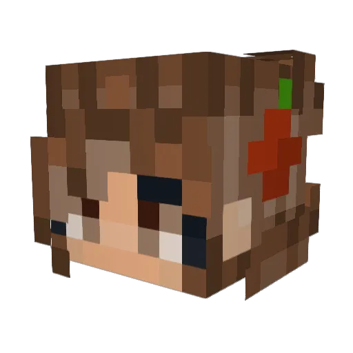 elenathenewbie Minecraft avatar head, 3D render