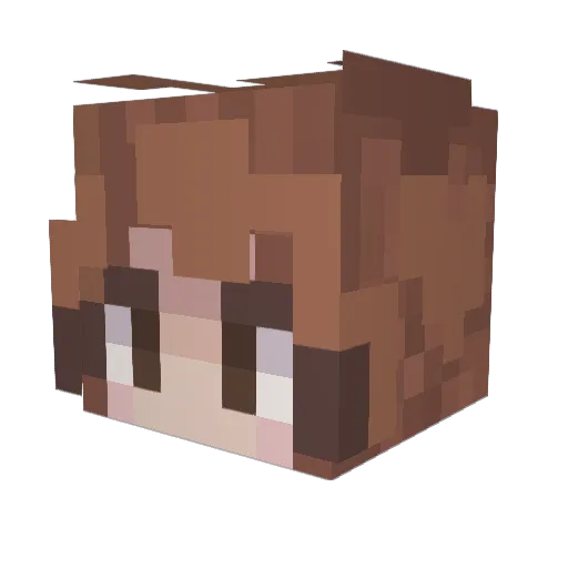 Minecraft-Avatar von elenavf: Kopf als 3D-Render