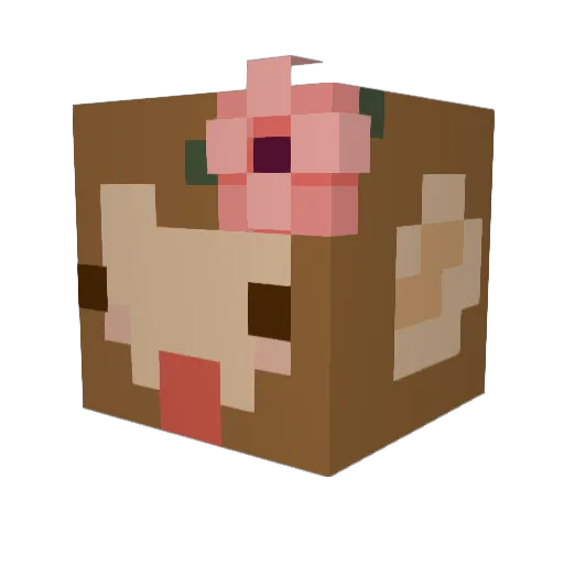 elennnnn Minecraft avatar head, 3D render