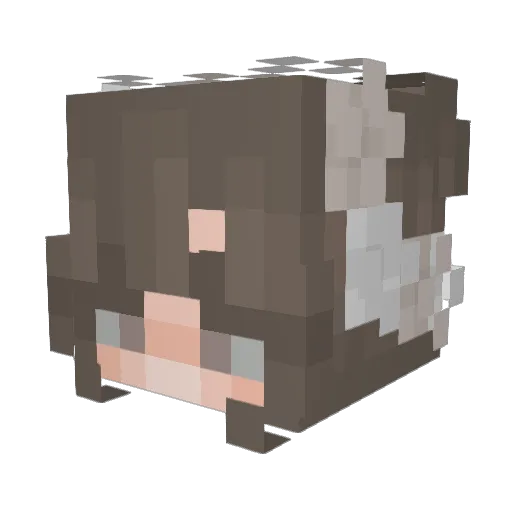 eleobly Minecraft avatar head, 3D render