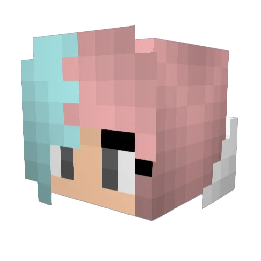 elephannie Minecraft avatar head, 3D render