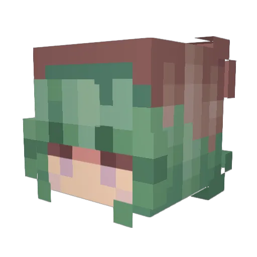 elephant_1 Minecraft avatar head, 3D render