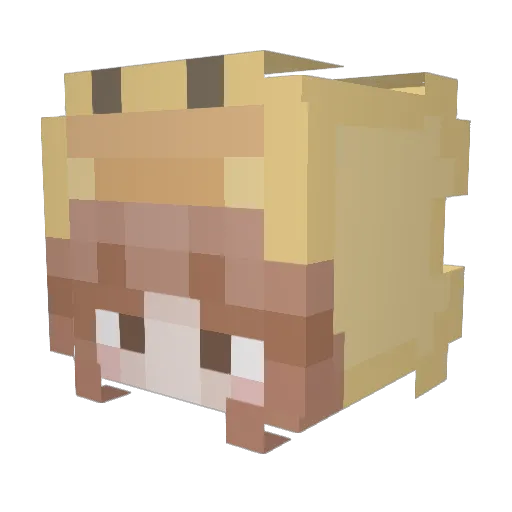 elepiu Minecraft avatar head, 3D render