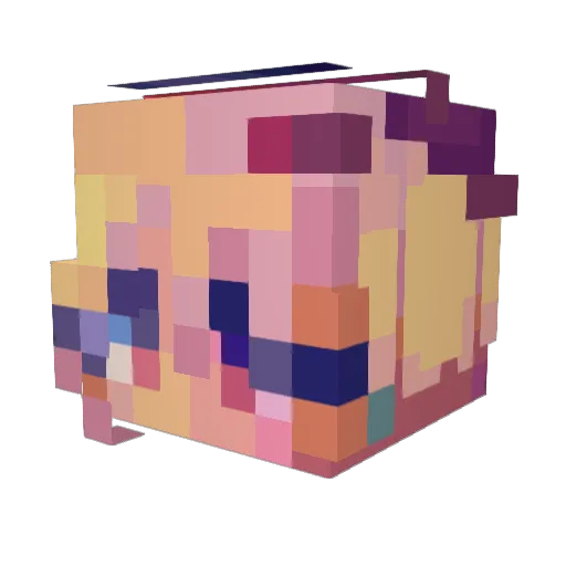 elesciaish Minecraft avatar head, 3D render