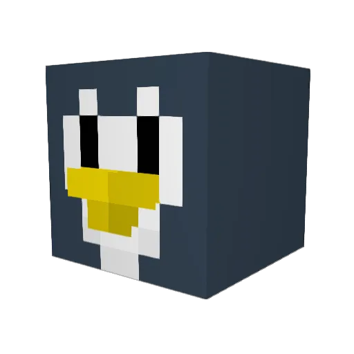 elessaab Minecraft avatar head, 3D render