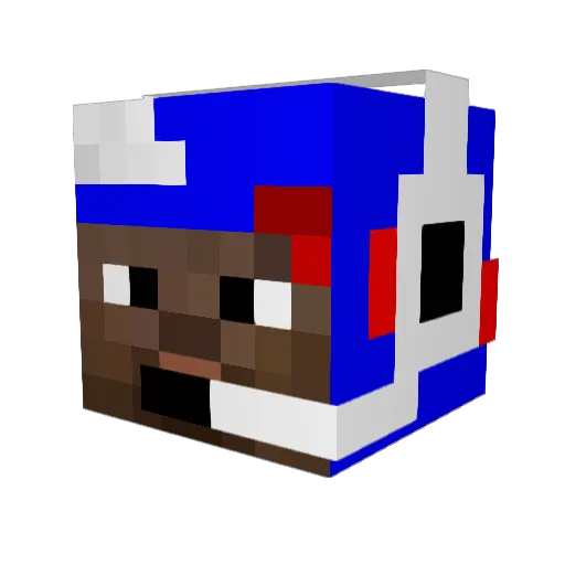 eletricsPuD Minecraft avatar head, 3D render
